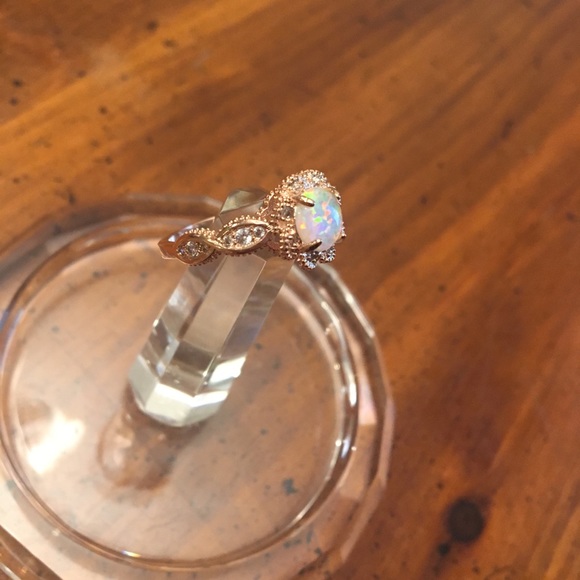 White Opal Rose Gold Ring - Picture 7 of 10